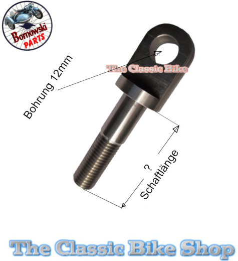 Mounting hardware Flat-headbolt 13 mm shaft