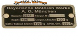 Typenschild BMW Spezial